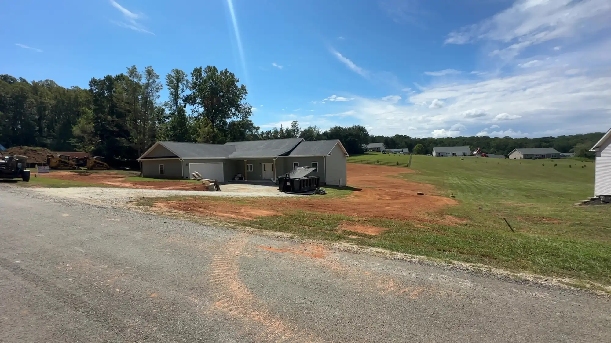 Professional yard grading and site preparation project in Roanoke